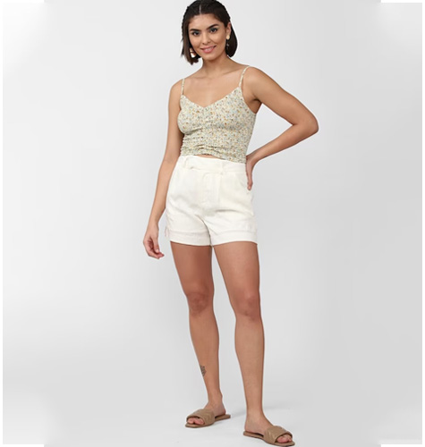 Women Beige Short